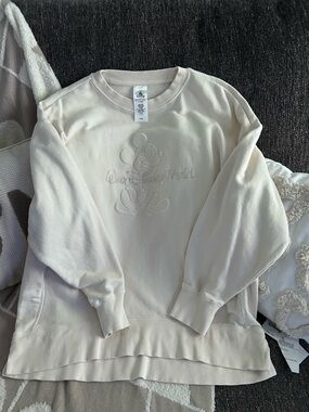 Disney Cream Embossed Mickey Sweatshirt